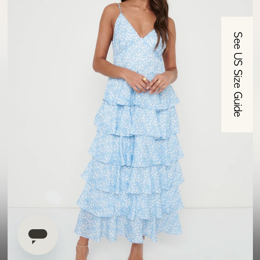 Pretty Lavish Lissy Ruffle Midaxi Dress